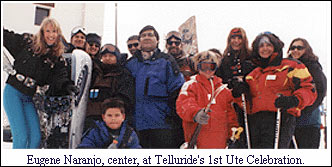 Eugene Naranjo, center, at Telluride's 1st Ute Celebration